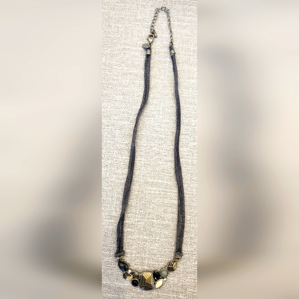 Lia Sophia Leather Chain Necklace